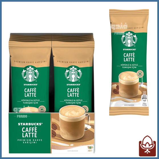 کافی میکس استارباکس کافه لاته – بسته 10 ساشه‌ای | طعم ملایم و کرمی قهوه