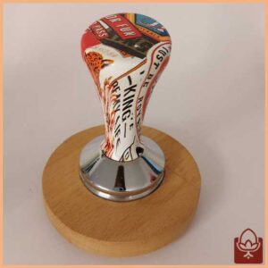 تمپر اسپرسو تمام فلزی قرمز مدل TP-02 – کف طرح‌دار