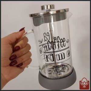 فرنچ پرس شیشه‌ای Coffee Time مدل FP-600 – طراحی کلاسیک با فیلتر استیل