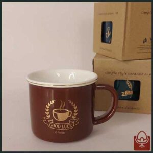 ماگ سرامیکی کلاسیک طرح Good Luck مدل XHC-201 – چاپ طلایی