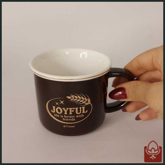 ماگ سرامیکی کلاسیک طرح Joyful مدل XHC-202 – چاپ طلایی