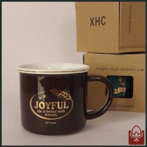ماگ سرامیکی کلاسیک طرح Joyful مدل XHC-202 – چاپ طلایی