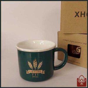 ماگ سرامیکی کلاسیک طرح Nature مدل XHC-203 – رنگ سبز