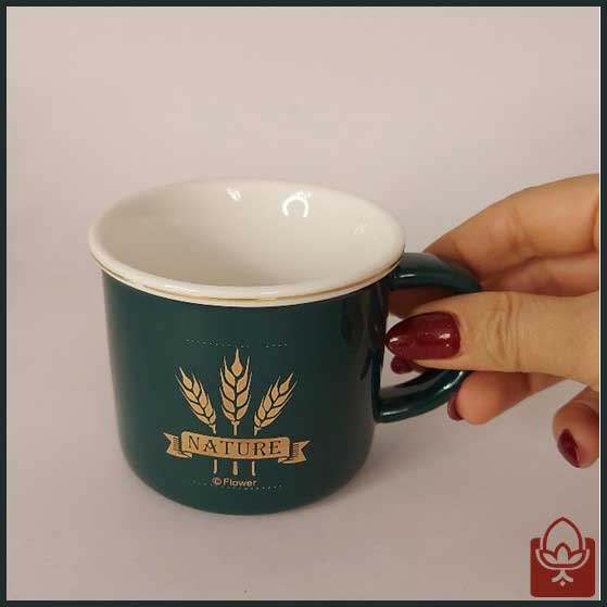 ماگ سرامیکی کلاسیک طرح Nature مدل XHC-203 – رنگ سبز
