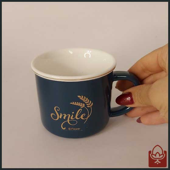 ماگ سرامیکی کلاسیک طرح Smile مدل XHC-204 – چاپ طلایی